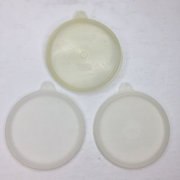 Vintage Tupperware Set 4 Pastel Bowls Teal Blue Yellow White 3 Lids Kitchenware - Picture 6 of 16